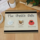 Personalized Cafe Kitchen Glass Cutting Board 63127983